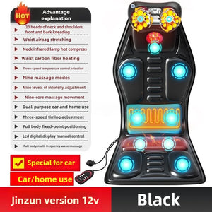 Massage Seat Cushion Cheap With Heating Adjustable Lumbar Airbag Back Massage Chair Cushion for Men and Women Home Office Use