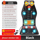 Massage Seat Cushion Cheap With Heating Adjustable Lumbar Airbag Back Massage Chair Cushion for Men and Women Home Office Use