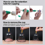 6or24  Pieces Suction Cups Massage Vacuum Cupping Body Massager Plastic Vacuum Suction Therapy Cupping Set Cans for Massage