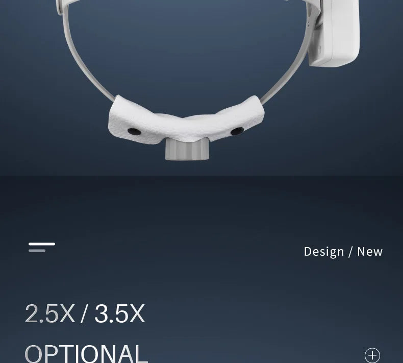 Dental Surgical Loupes with LED Headlight – 2.5X/3.5X Binocular Magnifier with Adjustable 5W Lamp