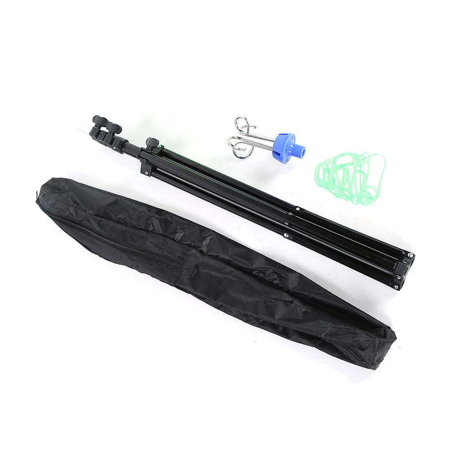 Portable Adjustable IV Pole Stand – Foldable Aluminum Alloy Drip Bag Holder with 4 Hooks & 3 Legs