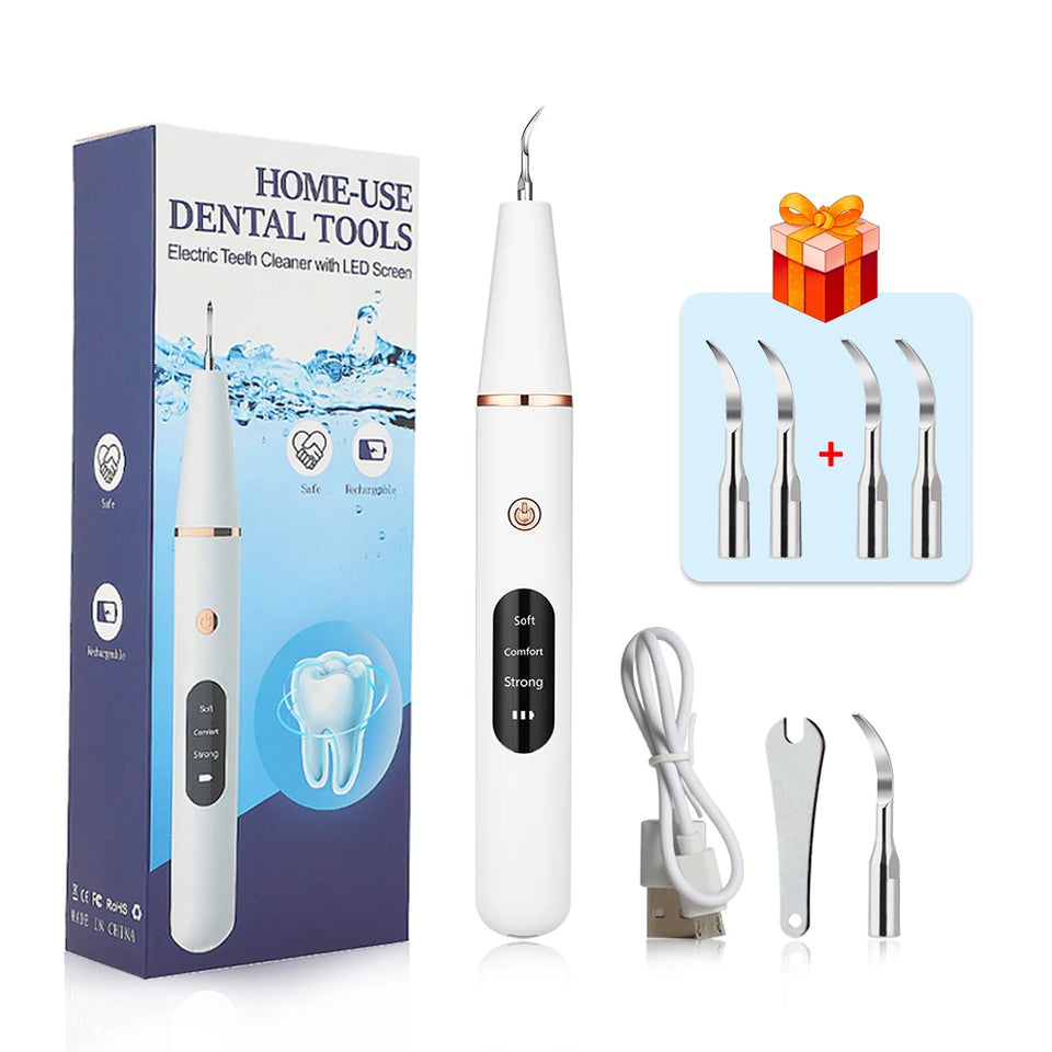 Ultrasonic Dental Calculus Scaler – Electric Tartar & Plaque Remover for Teeth Cleaning and Stain Elimination