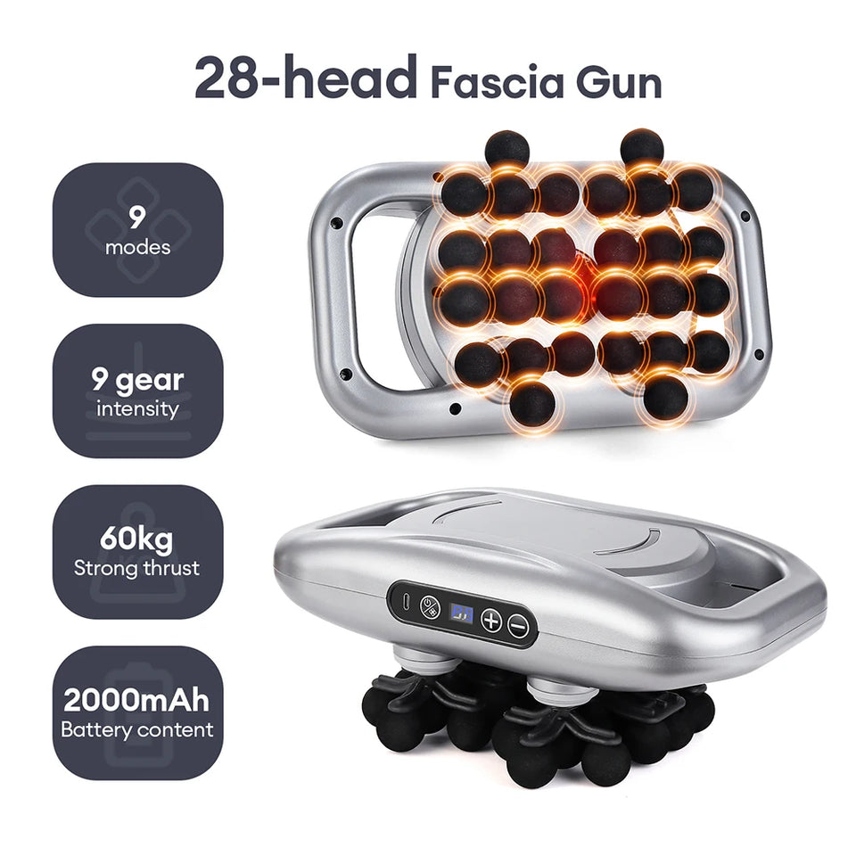 30-Head Massage Gun – High-Frequency Vibration Deep Tissue Muscle Massager