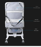 2-in-1 Bed Fold Chair with Hydraulic Lift – Paralyzed & Disabled Elderly Nursing Transfer Chair with Walker Support