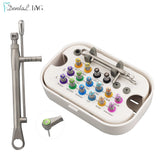 Dental Implant Torque Wrench Kit – Adjustable Ratchet 10–70Ncm with 16pcs Colorful Screwdrivers