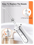 Cordless Portable Water Dental Flosser – Rechargeable Oral Irrigator with 260ML Tank, 4 Modes & 4 Replaceable Nozzles