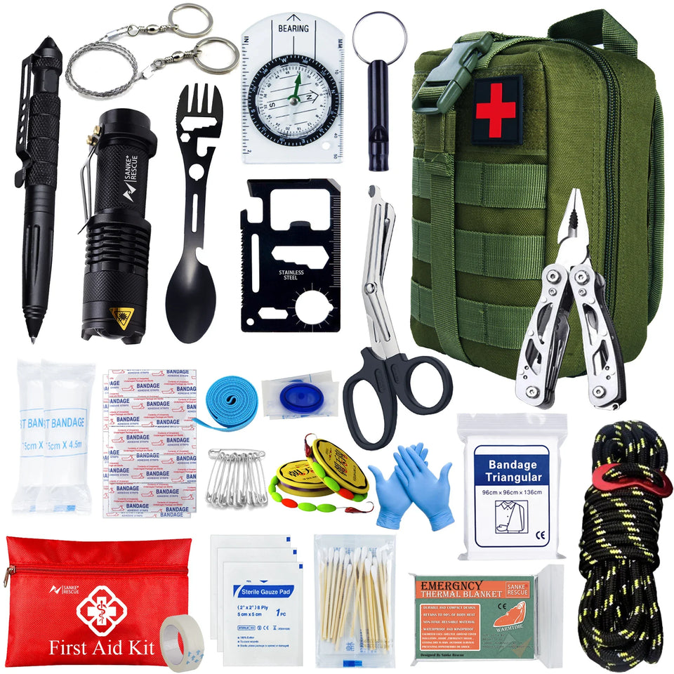 Tactical First Aid Kit – Compact IFAK Medical Bag for Car, Camping, Survival & Self-Defense | EDC Emergency Pouch