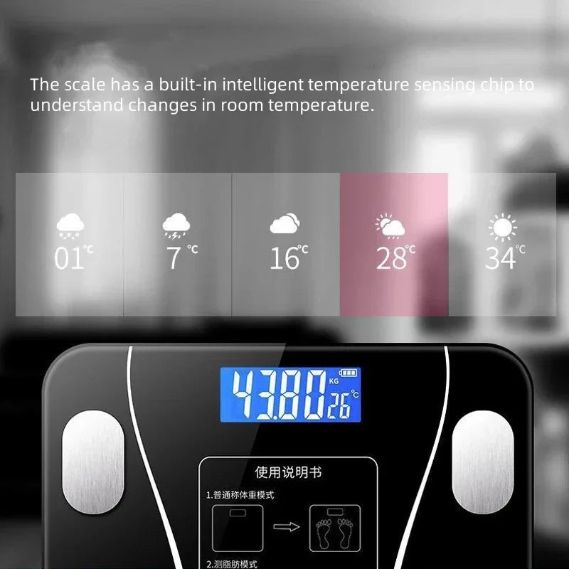 Smart Bluetooth Body Fat Scale – Ultra-Precise Electronic Weight & Body Management