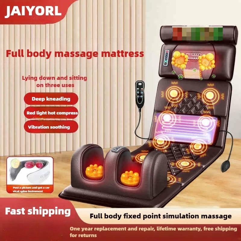 Electric Full Body Massage Mattress with Heat & Airbag Cushion