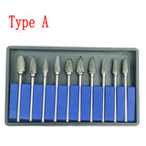 10PCS Assorted Tungsten Steel Dental Polisher Burs – 2.35MM Low-Speed Handpiece Drill Bits for Dental Lab