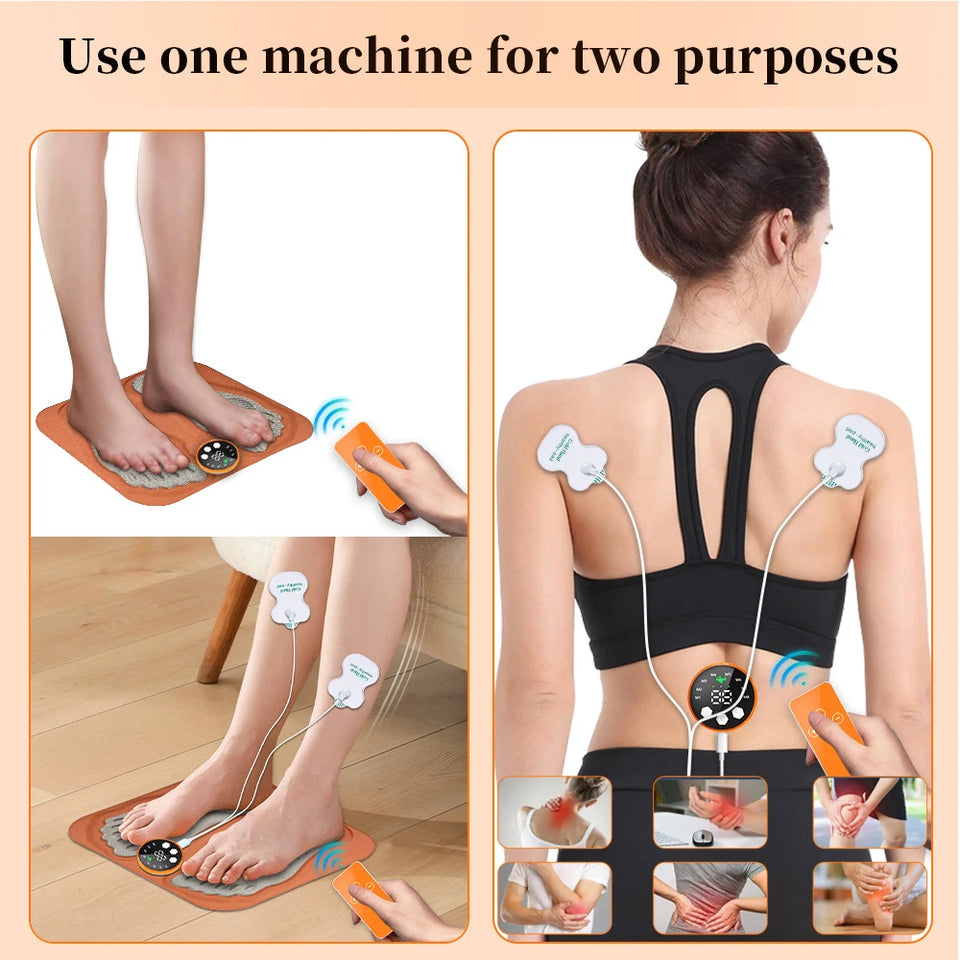 3D Smart Foot Massage Pad RF Remote Feet Massager 8 Modes 29 LevelsImprove Blood Circulation Relax Muscles Slim Legs Foot Pad