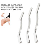 1Pcs Sport Stainless Steel Long Gua Sha Tool-Guasha Long Bar Muscle Scraping Massage Tools-Help Relieve Sore Muscles Soft Tissue