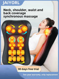 JAIYORL Shiatsu Neck Massage Pillow Electric Cushion Back Massager Deep with Heat Tissue Kneading for Shoulder Relax Muscles