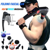 Fascia Massage Gun with Hot & Cold Heads – Adjustable Percussion Muscle Massager