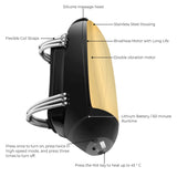 Men's Barberology Massager Professional Cordless Metal Handheld Heat Massager USB Charge Vibration Head Massage 2 Massage Nodes