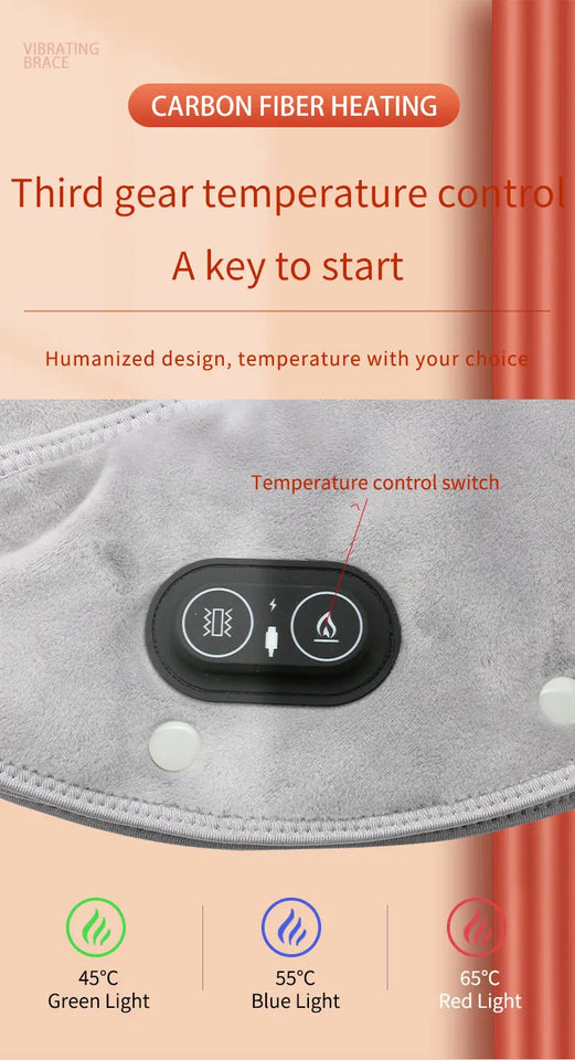 Electric Heating Neck & Shoulder Pad – Thermal Compress Vibration Shawl with 3 Heat Levels