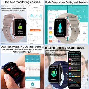 AI Health Diagnostic Smartwatch for Women – Blood Lipid, Uric Acid & Body Composition Monitor with Menstrual Tracker (2025 Model)