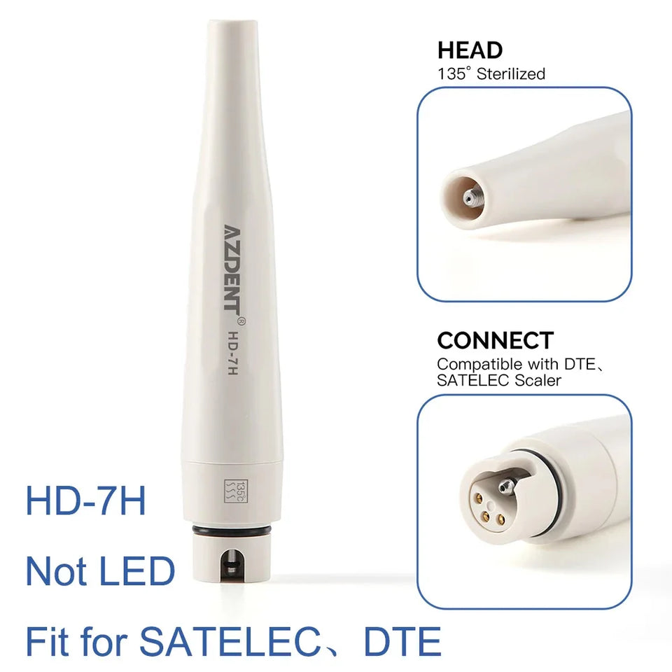 AZDENT Ultrasonic Piezo Scaler Handpiece – Compatible with EMS, DTE, WOODPECKER, SATELEC, VRN (135° Sterilizable)