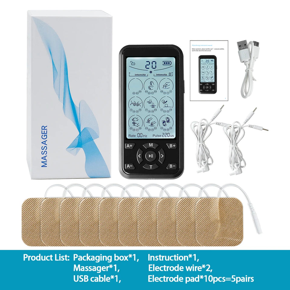 36 Mode Electric EMS Muscle Stimulator Tens Massager Acupuncture Body Massage Pulse Therapy Slimming Machine Electrostimulator