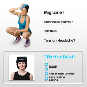 Migraine Relief Ice Gel Hat – Cold & Hot Compress Therapy for Headache and Pain Relief