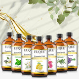 EUQEE 118ml Essential Oils – Lavender, Jasmine, Eucalyptus, Vanilla & Peppermint with Glass Dropper