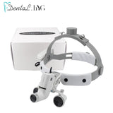 Dental Surgical Loupes with LED Headlight – 2.5X/3.5X Binocular Magnifier with Adjustable 5W Lamp