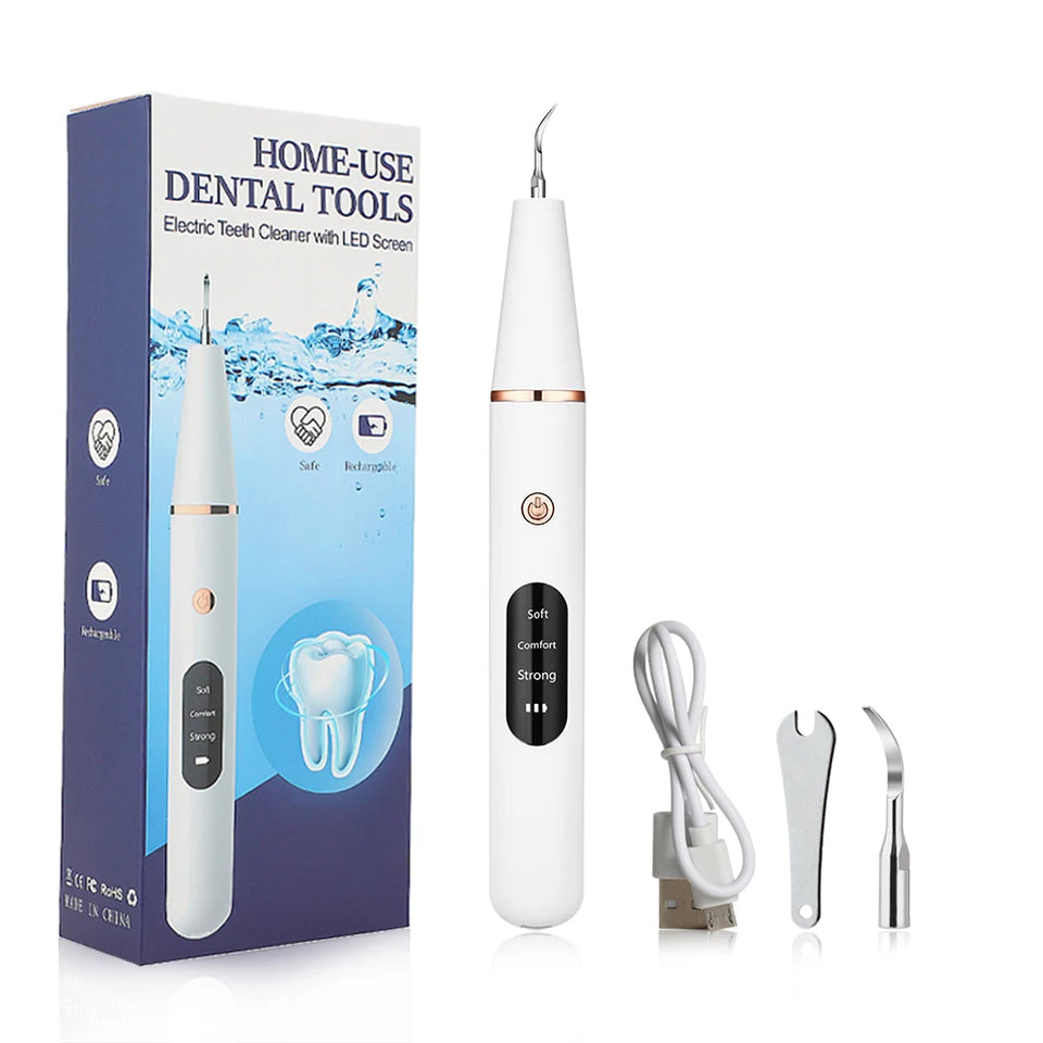Ultrasonic Dental Calculus Scaler – Electric Tartar & Plaque Remover for Teeth Cleaning and Stain Elimination