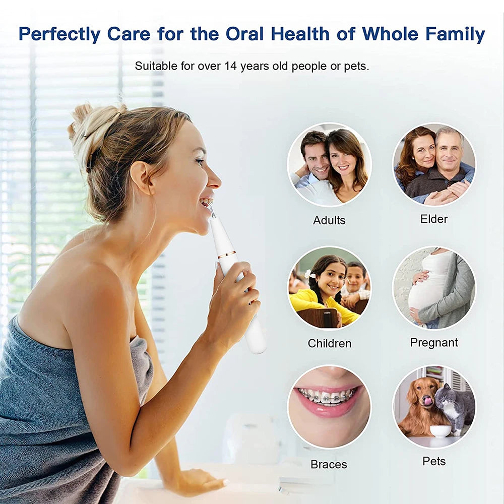 Ultrasonic Dental Calculus Scaler – Electric Tartar & Plaque Remover for Teeth Cleaning and Stain Elimination
