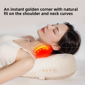 Trapezius Electric Massage Pillow For Neck and Shoulder Wireless Car And Home Massager Heat Waist Leg Cervical Shiatsu Kneading