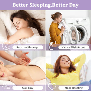 EUQEE 118ml Essential Oils – Lavender, Jasmine, Eucalyptus, Vanilla & Peppermint with Glass Dropper