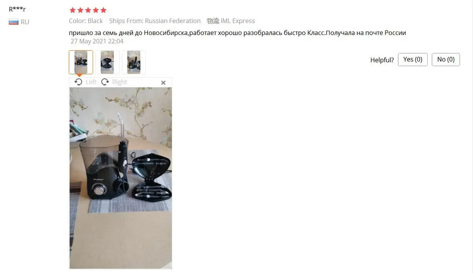 600ML High-Frequency Pulse Water Flosser – Oral Irrigator with 7 Heads for Teeth Whitening & Tartar Removal