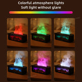 Colorful Flame Aroma Diffuser – 150ml Waterless Air Humidifier with Remote & Timer