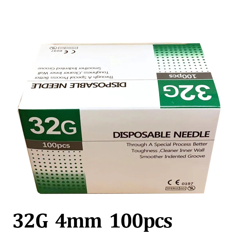 30G–34G Painless Transparent Syringe Needles – Clear Tip Caps & Injection Glue Applicators (1.5–6mm)