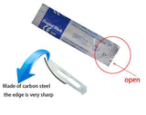 100PCS Sterile Dental Surgical Blades – Carbon Steel Scalpel Knives with Handle for Medical, Beauty, and DIY Repairs