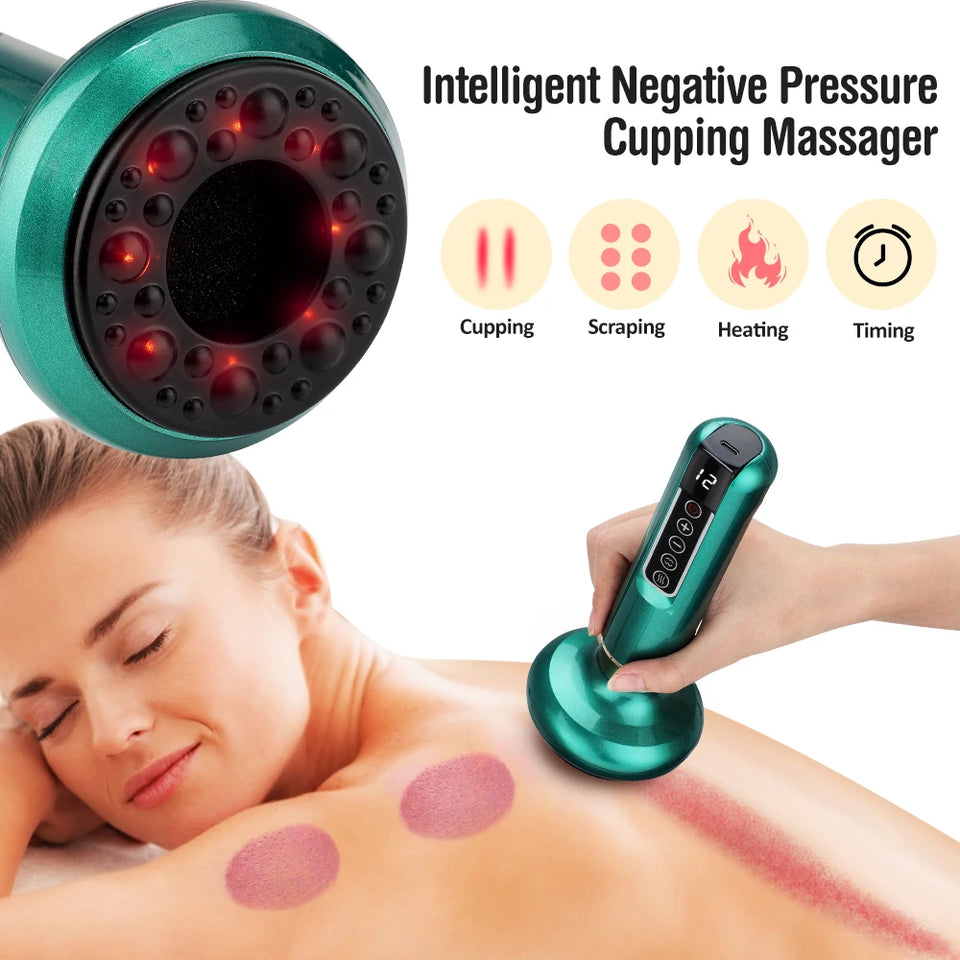 Electric Suction Cupping Therapy Set – Vacuum Massage with Glass Jars for Anti-Cellulite, Slimming & Guasha Therapy