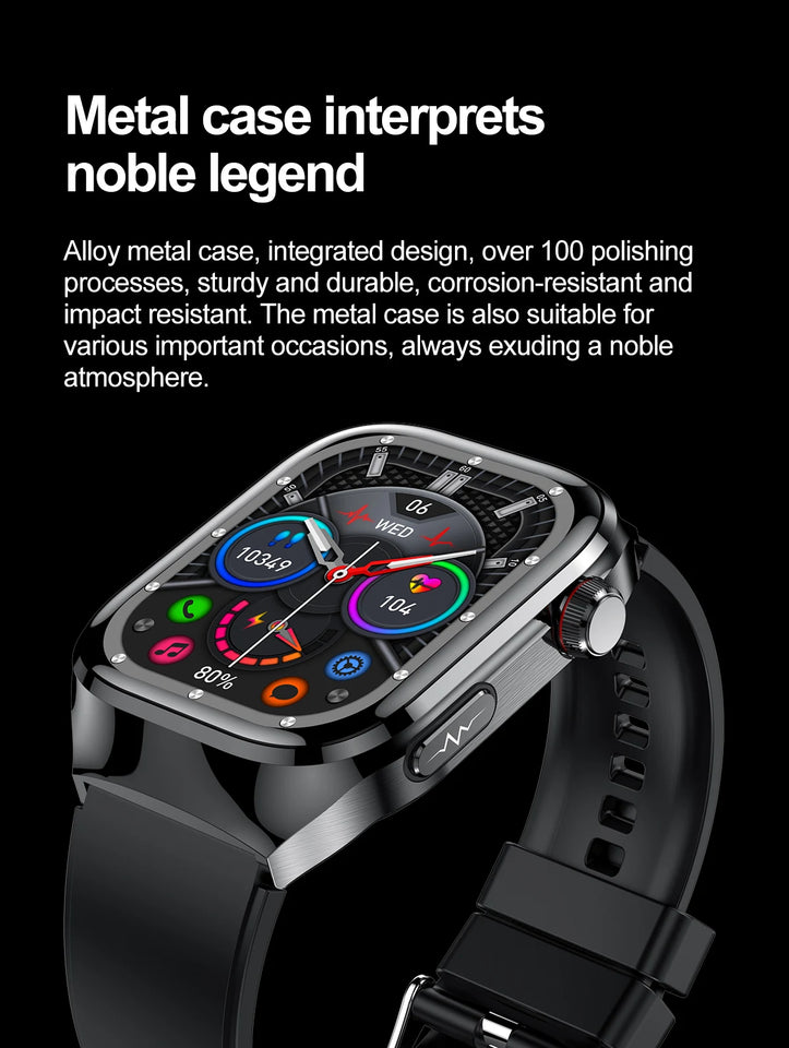 2025 Uric Acid & Blood Fat Smartwatch – ECG+PPG, Pulse, Blood Pressure, Bluetooth Call & Sports Fitness Health Tracker