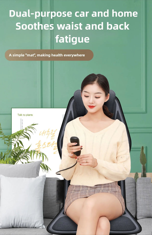 Massage Seat Cushion Cheap With Heating Adjustable Lumbar Airbag Back Massage Chair Cushion for Men and Women Home Office Use