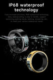 2025 SR08 Smart Ring – LED Display, Heart Rate & SpO₂ Monitor, 5ATM Waterproof Fitness Ring for Men & Women