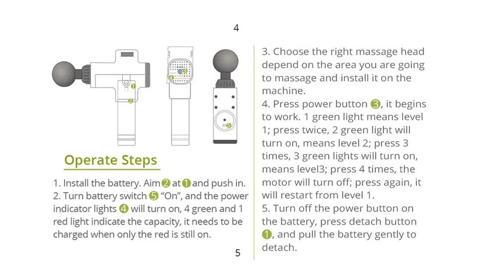 Phoenix A2 Massage Gun – Deep Tissue Muscle Massager for Pain Relief & Full Body Relaxation