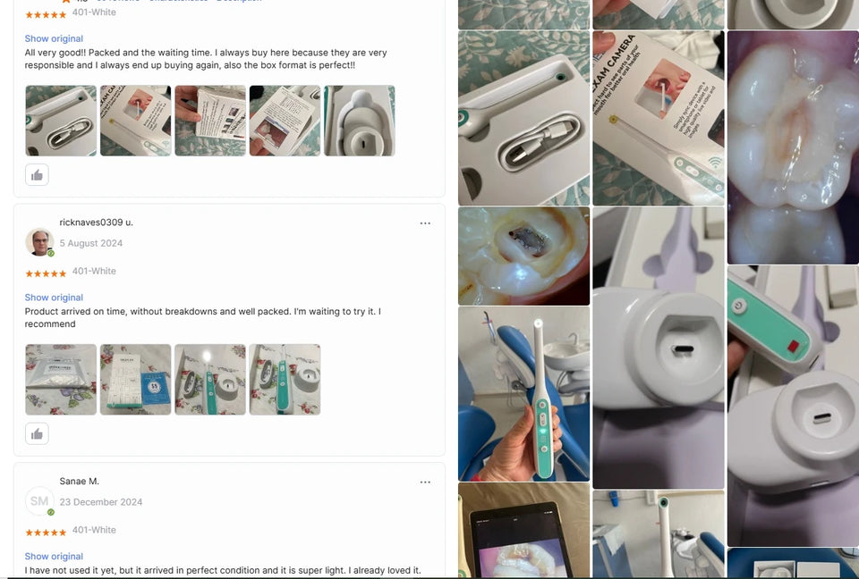 INSKAM WiFi Visual Mouth Camera – 1440P Dental Endoscope Oral Examination Camera with 2MP System, IP67 Waterproof