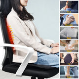 Electric Massage Chair Pad Heating Vibrating Full Body Back Massager Car Chair Cushion Home Office Lumbar With Remote Controls