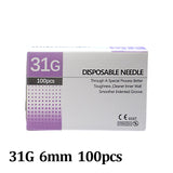 30G–34G Painless Transparent Syringe Needles – Clear Tip Caps & Injection Glue Applicators (1.5–6mm)
