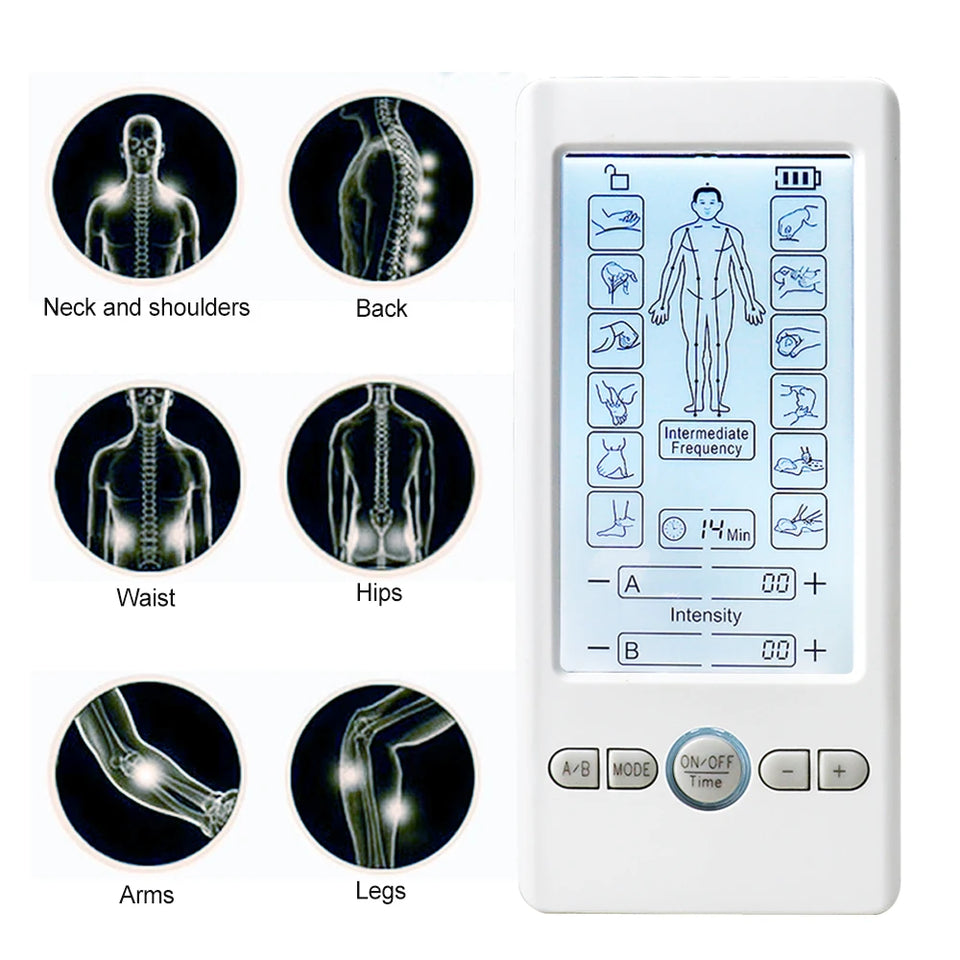 TENS Massager Digital Pulse Body EMS Muscle Stimulator Acupuncture Low Frequency Physiotherapy Slimming Machine Health Care