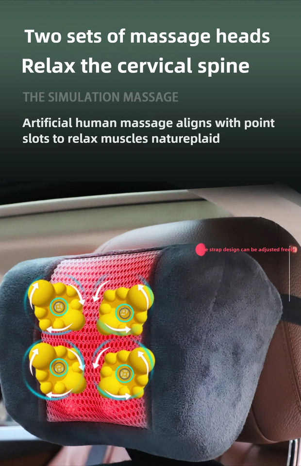 Massage Seat Cushion Cheap With Heating Adjustable Lumbar Airbag Back Massage Chair Cushion for Men and Women Home Office Use