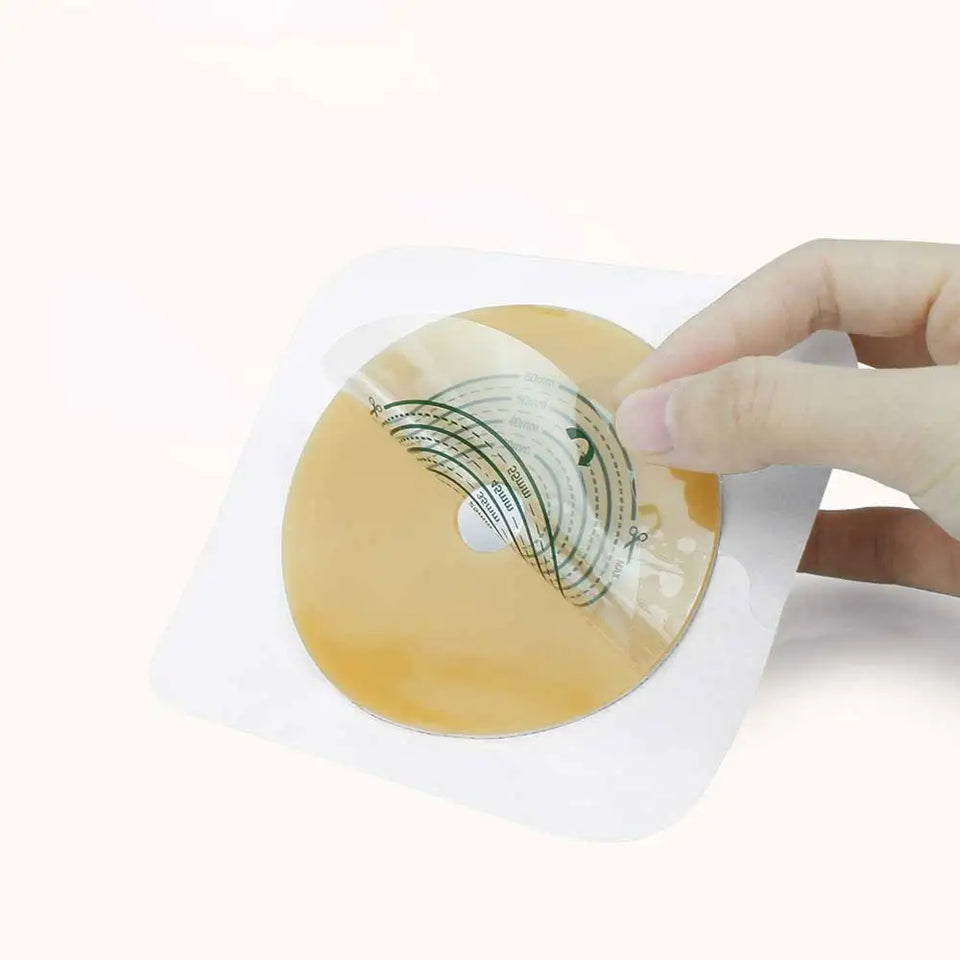 Open Clip Ostomy Bags – Two-Piece Drainable Colostomy & Ileostomy Pouches with Hoop & Loop Closure for Stoma Care