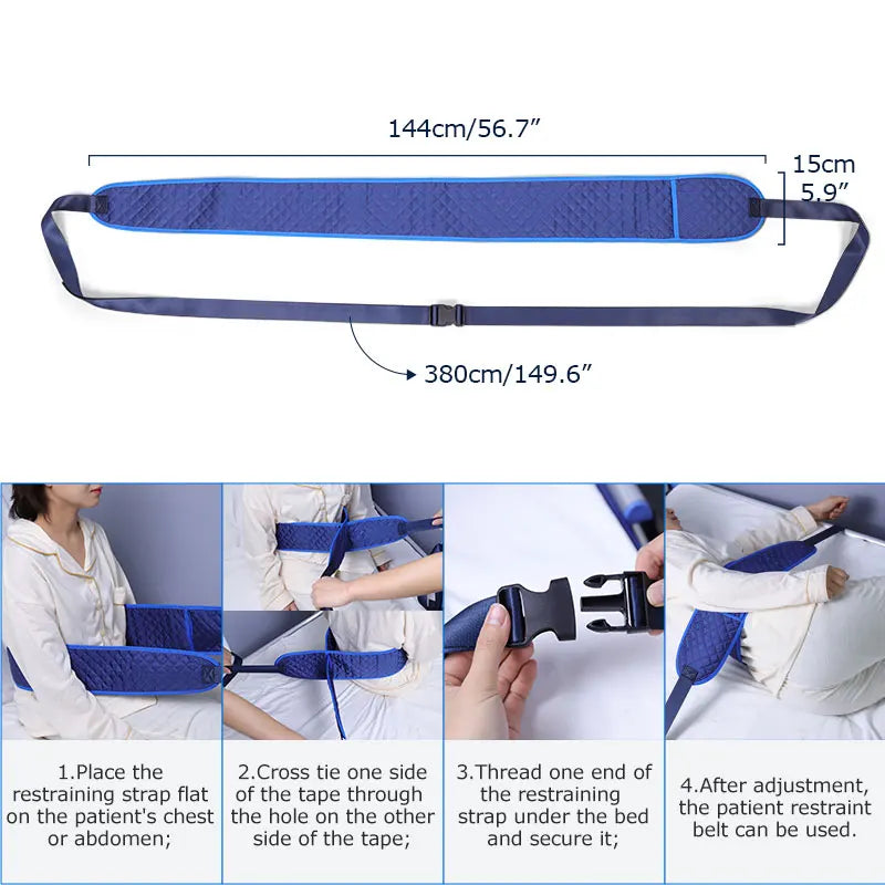 Lefeke Quick-Release Roll Belt – Safety Positioning Harness for Wheelchair & Bed Elderly Care
