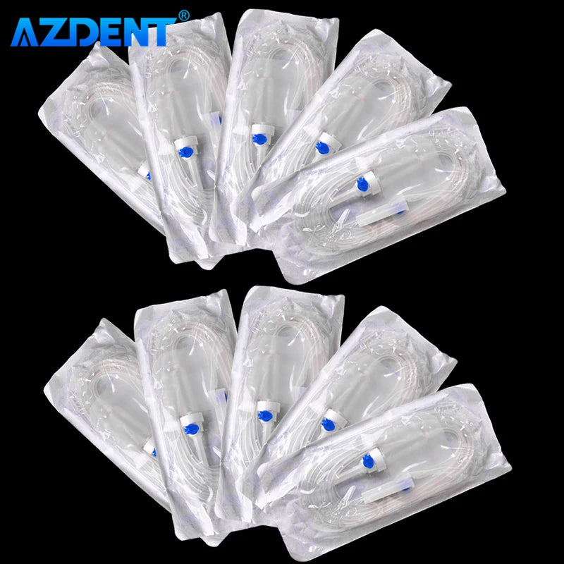 AZDENT Dental Irrigation Tubes 10pcs – Disposable Sterile Hose Kit for Implant Surgery (Fits W&H & NSK)