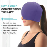 1pc Ice Cap, Migraine Headache Head Wrap, Hot Cold Gel Hat, Gel Ice Pack, Light Blocking - With Extra Gel On The Top