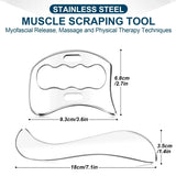 Stainless Steel Gua Sha Massage Tools Muscle Scraper Tool,Graston Tool Set for myofascial Release,Scar Tissue Massager for Back
