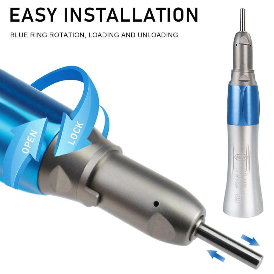 Dental Low-Speed Handpiece Kit 203C – Air Motor (2/4 Hole) with Contra Angle & Straight Handpiece
